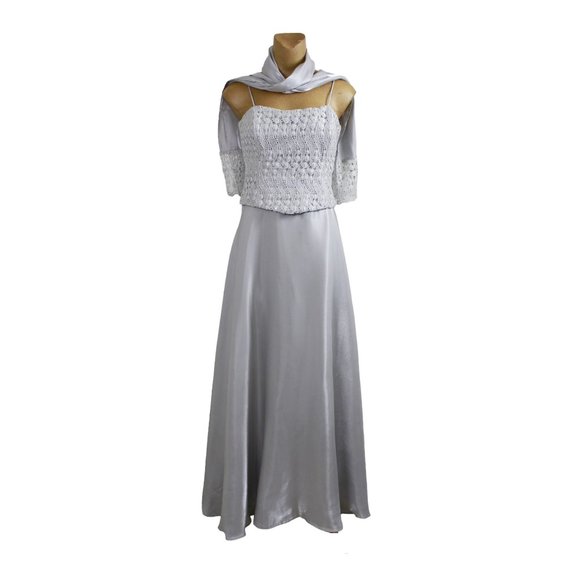 Rebecca Dresses & Skirts - Rebecca Silver Special Occasion Gown